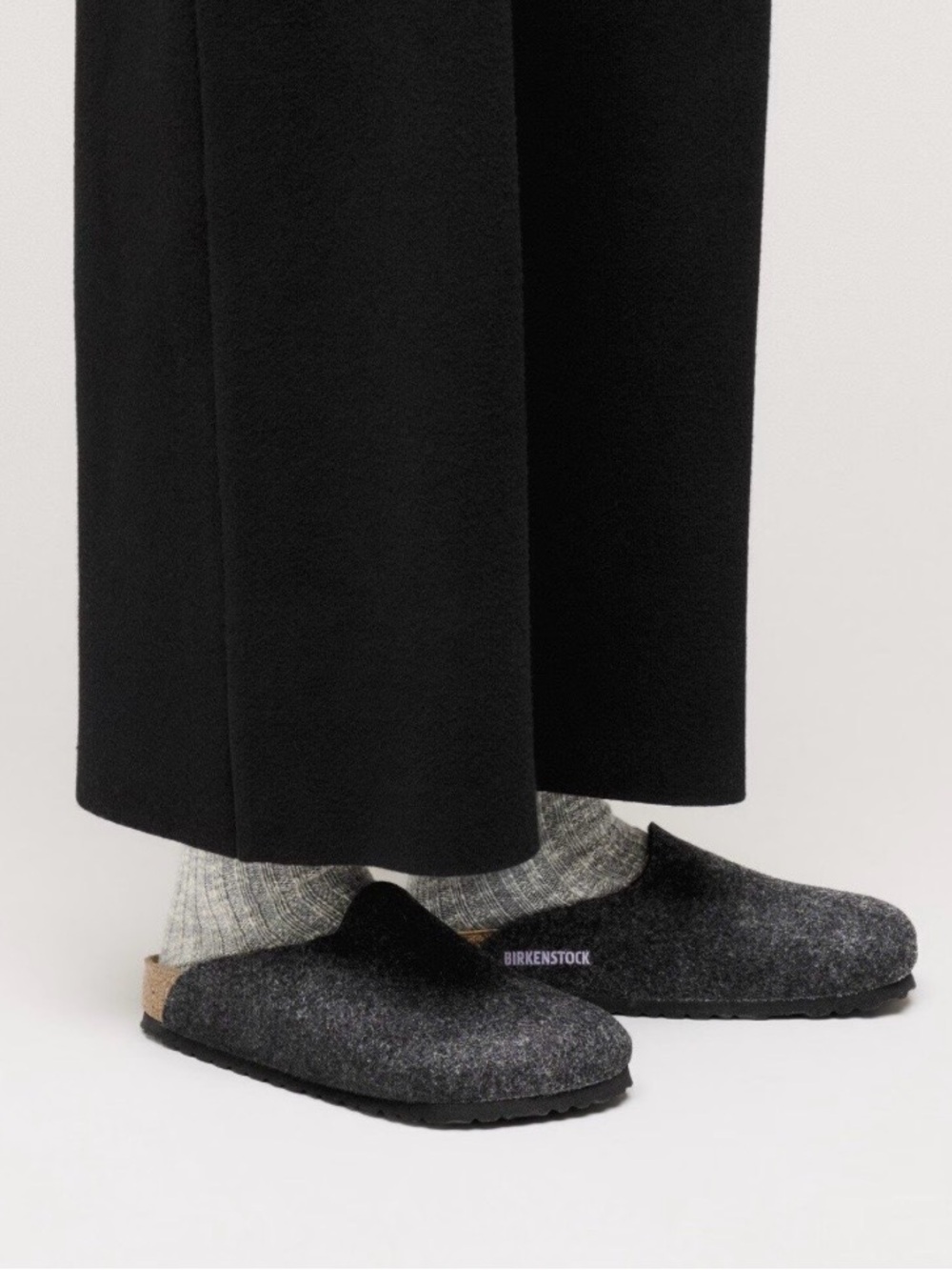 Birkenstock Amsterdam Wool Clog in Charcoal Gray - Anthracite 42/11 - Picture 8 of 10